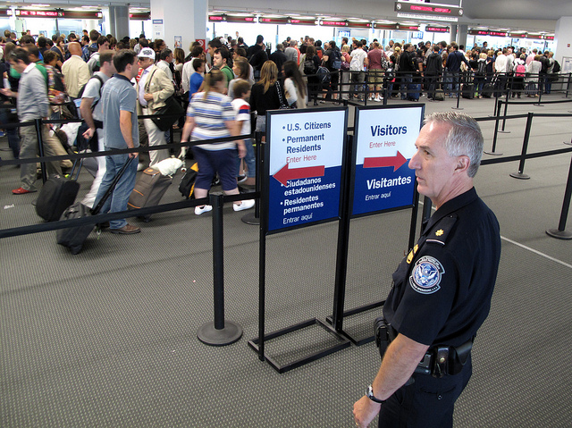 Big queue at immigration